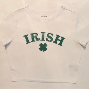 Irish White Crop Top
